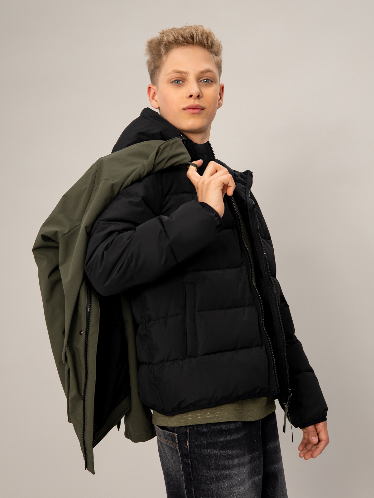 Куртка демисезонная 2-в-1 артикул:OJBCK09-64-4