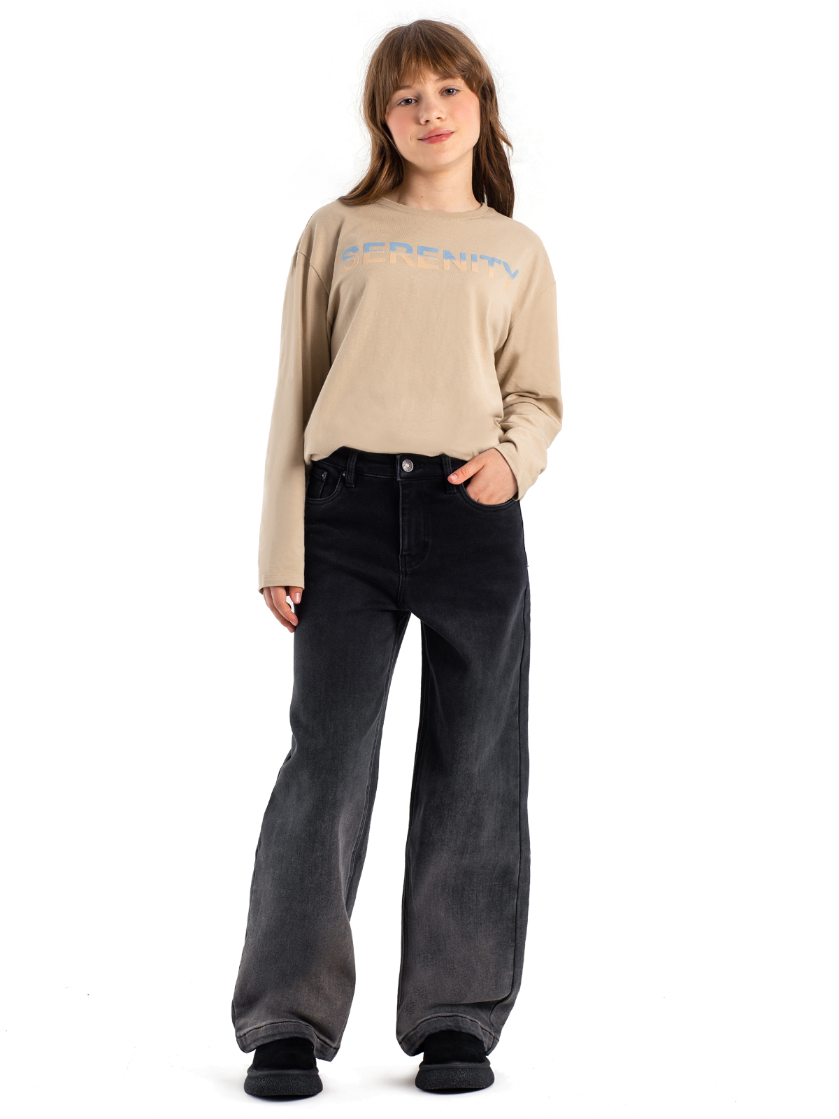 Брюки джинсовые с начесом артикул:MJGCP17-99-1