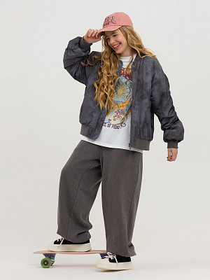 PJGCK01-92 Куртка демисезонная(т.серый) 134-170(134/140/146/152/158/164/170)