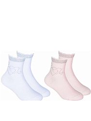 BKGAS06-WK Носки 23-34 () розовый/белый