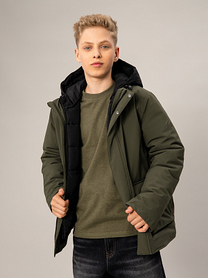 OJBCK09-64 Куртка демисезонная 2-в-1(хаки) 134-170(134/140/146/152/158/164/170)