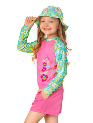 UVGL01-KQ Лонгслив купальный UPF (бирюзовый) 92-128 (92/98/104/110/116/122/128)