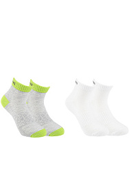 LKBAS02-WW Носки 26-38 (26-28/29-31/32-34/35-38) белый/серый