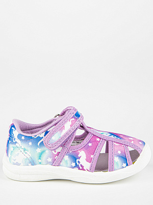 71440-12 Туфли из текстиля (сиреневый) 24-29 (12 пар)