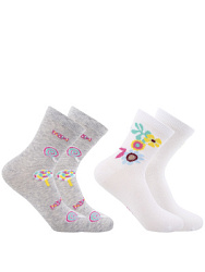 HKGAS01-WA Носки 26-34 () белый/серый