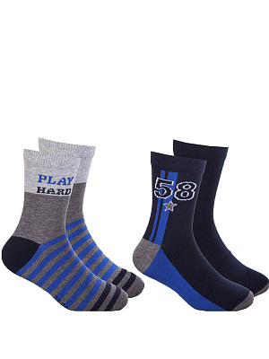 BKBAS05-BA Носки 23-34 () черный/серый