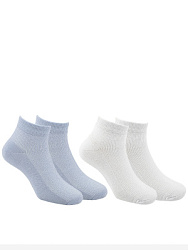 JKGAS14-WQ Носки 26-38 (26-28/29-31/32-34/35-38) белый/голубой