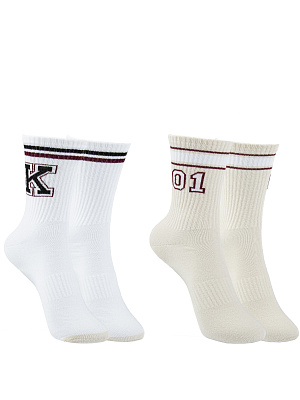 GKSC-2008-CW Носки 29-38 (29-31/32-34/35-38) бежевый-белый