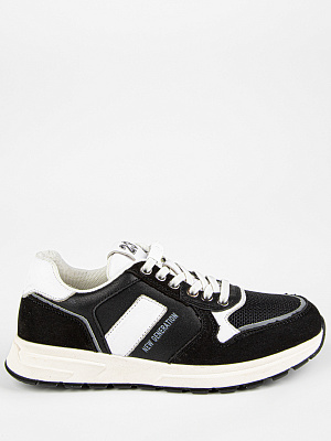 241008-1 Полуботинки (черный-белый) 35-39 (5 пар)