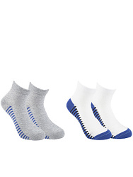 LKBAS04-WU Носки 29-38 (29-31/32-34/35-38) белый/серый