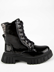 53712ут-2 Ботинки (черный-серебро) 32-36 (5 пар)