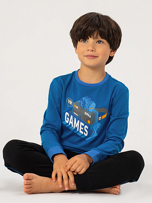 OUBPS02-MB Пижама комплект(синий) 92-128(92/98/104/110/116/122/128)