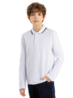 MJBCL01-00 Рубашка-поло(белый) 116-170(116/122/128/134/140/146/152/158/164/170)