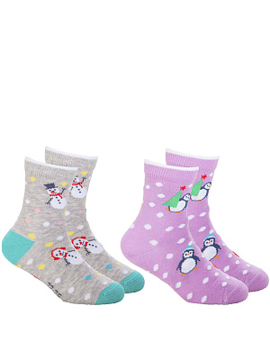 BKGAS03-9V Носки 20-31 () сиреневый/серый