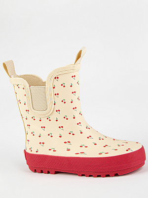 1940-2 Сапоги резиновые (бежевый-красный) 23-30 (8 пар)