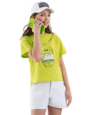 LJGCT08-61 Футболка(лайм) 134-164(134/140/146/152/158/164)