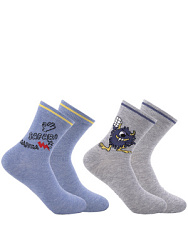 HKBAS03-AM Носки 26-34 () серый/синий