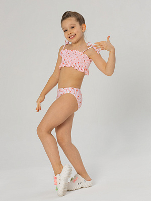 PUGSP14-KW Купальник раздельный (розовый-белый) 92-128 (92/98/104/110/116/122/128)