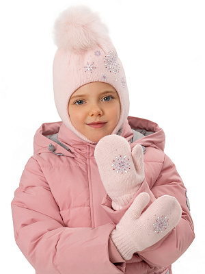 GGLV-1001-80 Варежки двойные (св.розовый) one size (one size)