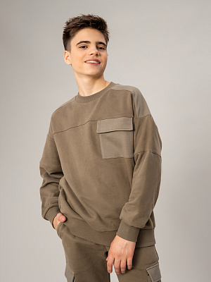 OJBCJ06-Y3 Свитшот(хаки) 134-170(134/140/146/152/158/164/170)